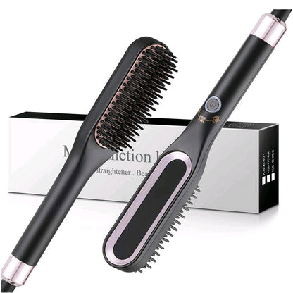 "StyleGlow Mini: Ceramic Hot Comb Hair Straightener Brush"