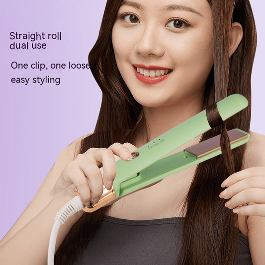 "PalmStyle MiniPro: Portable Two-in-One Hair Straightener"