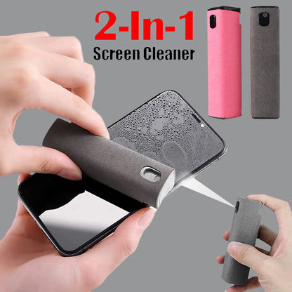 ScreenSparkle: Portable Mobile Phone and Computer Screen Cleaner Kit with Integrated Storage