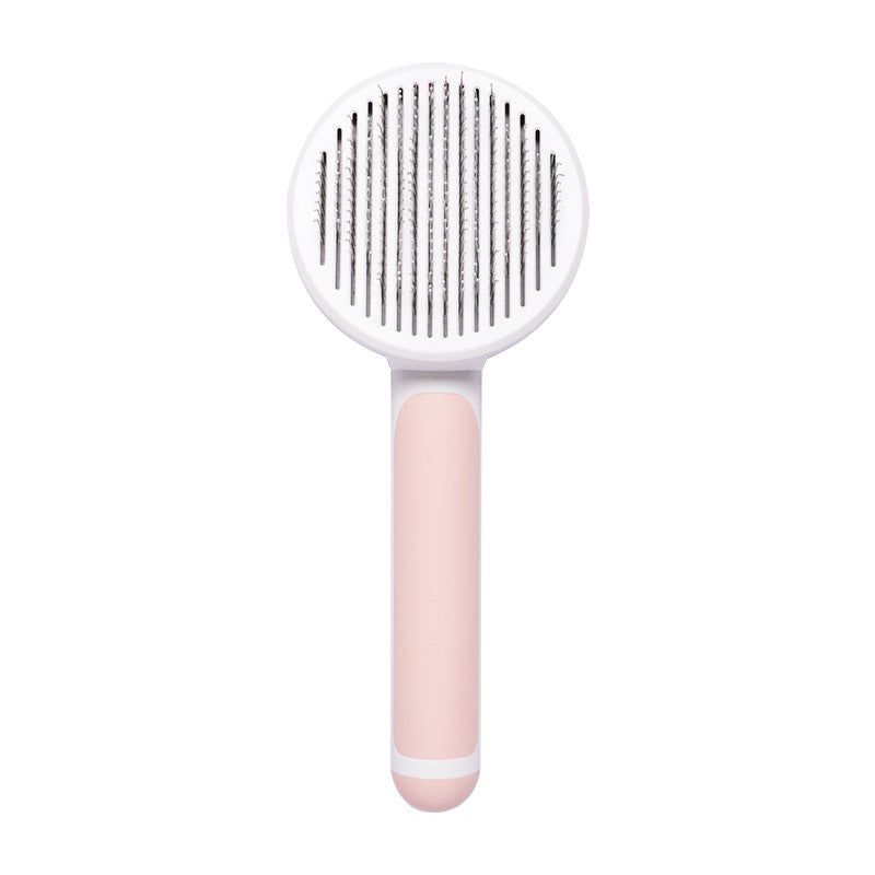 PurrGleam Self-Clean Pet Brush: Hot-Selling Hand-Held Steel Wire Comb Looper