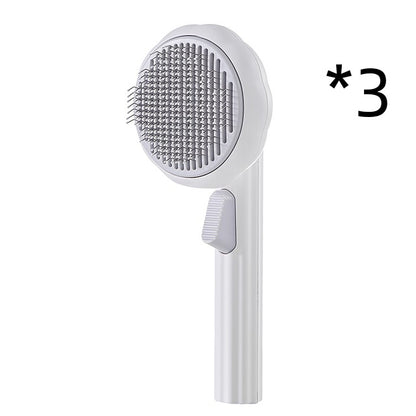 PurrGleam Self-Clean Pet Brush: Hot-Selling Hand-Held Steel Wire Comb Looper