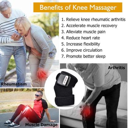 HeatWave ThermaRelief: Electric Infrared Knee Massager with Vibration Therapy for Joint Support and Pain Relief