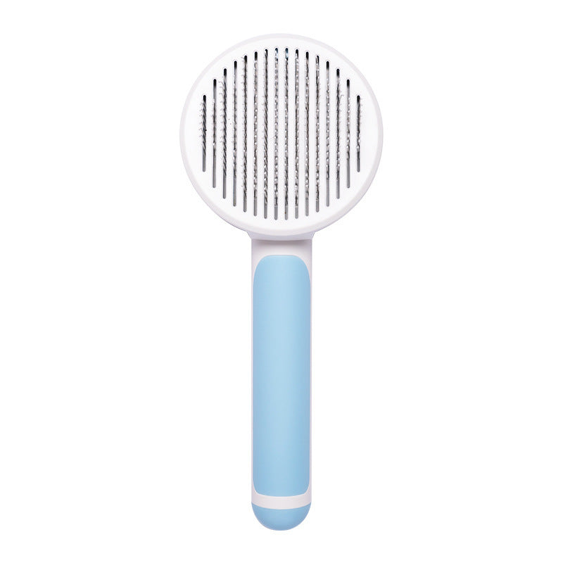 PurrGleam Self-Clean Pet Brush: Hot-Selling Hand-Held Steel Wire Comb Looper