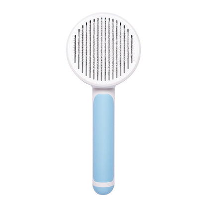 PurrGleam Self-Clean Pet Brush: Hot-Selling Hand-Held Steel Wire Comb Looper