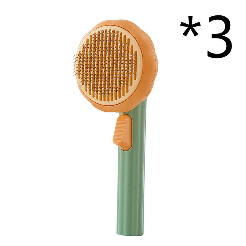 PurrGleam Self-Clean Pet Brush: Hot-Selling Hand-Held Steel Wire Comb Looper