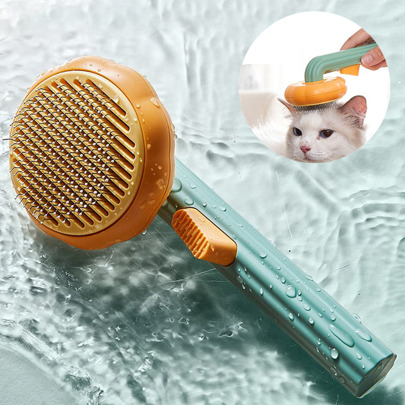 PurrGleam Self-Clean Pet Brush: Hot-Selling Hand-Held Steel Wire Comb Looper