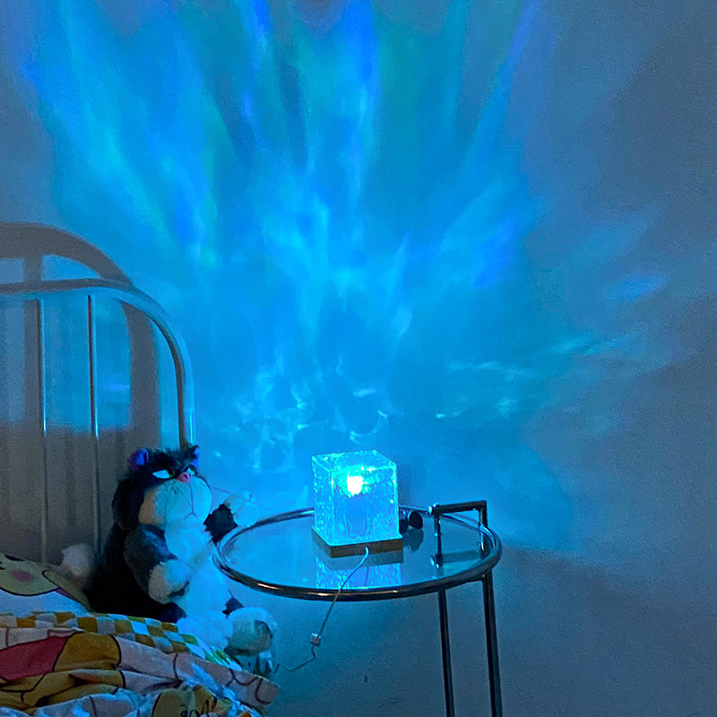 LuminaraFlow RGB Projection Lamp: LED Water Ripple Night Light