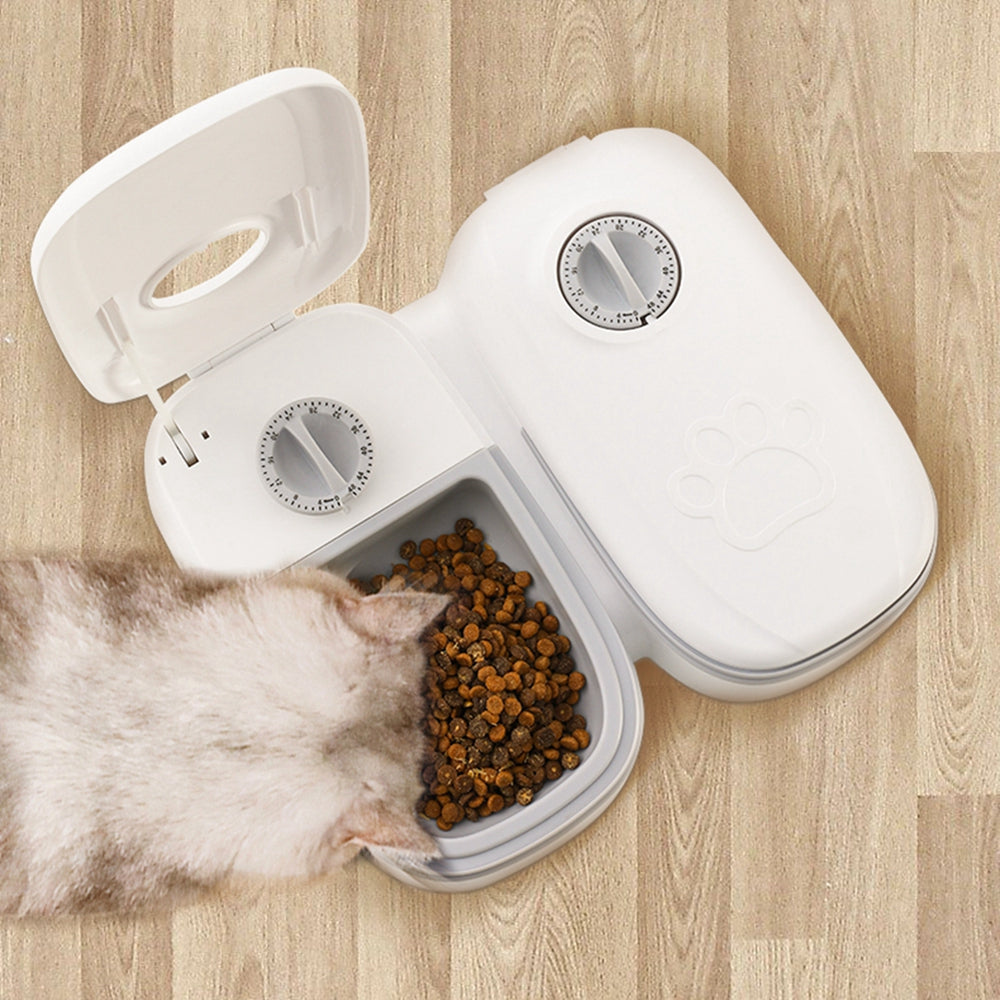 SmartPaws AutoFeed: Automatic Pet Feeder with Stainless Steel Bowl and Timer