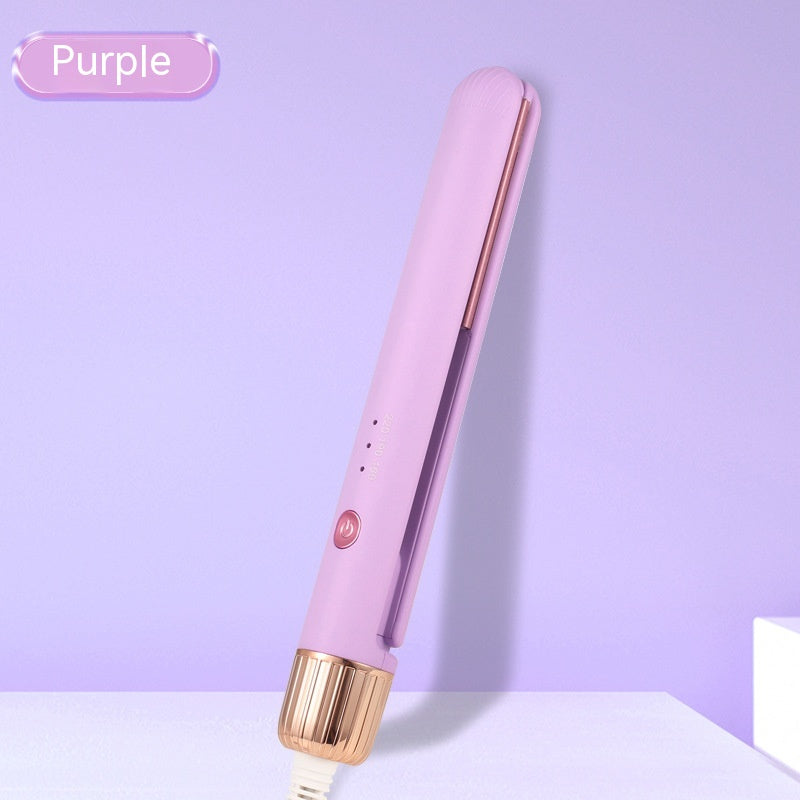 "PalmStyle MiniPro: Portable Two-in-One Hair Straightener"