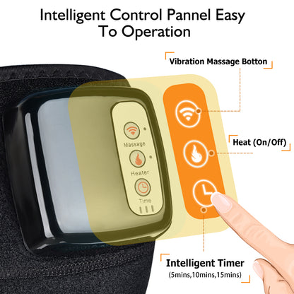 HeatWave ThermaRelief: Electric Infrared Knee Massager with Vibration Therapy for Joint Support and Pain Relief