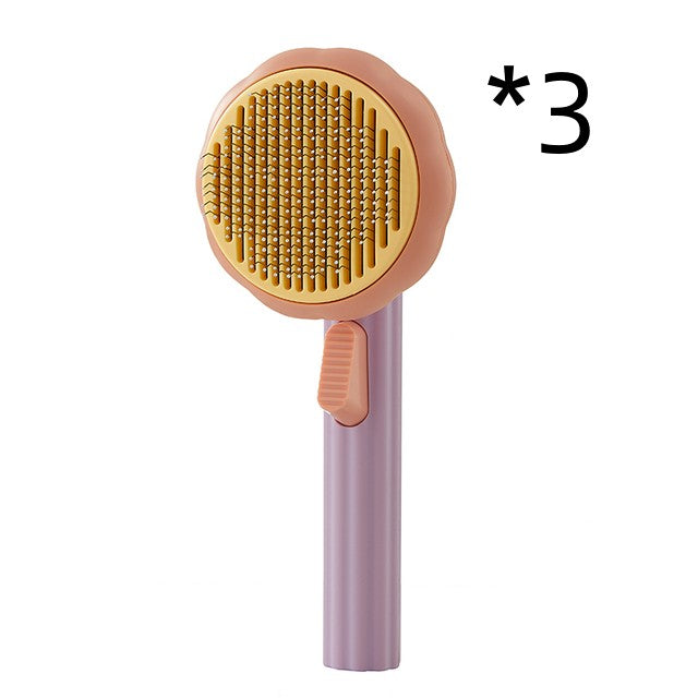 PurrGleam Self-Clean Pet Brush: Hot-Selling Hand-Held Steel Wire Comb Looper