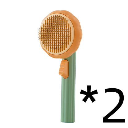 PurrGleam Self-Clean Pet Brush: Hot-Selling Hand-Held Steel Wire Comb Looper