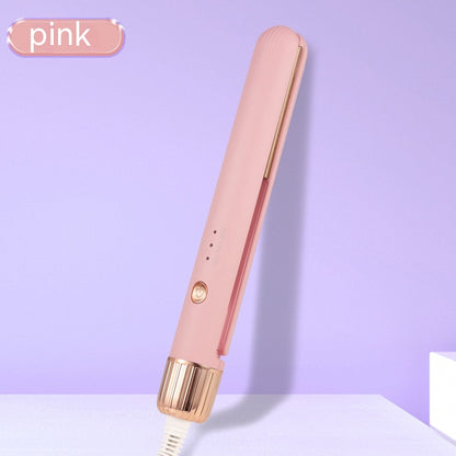 "PalmStyle MiniPro: Portable Two-in-One Hair Straightener"